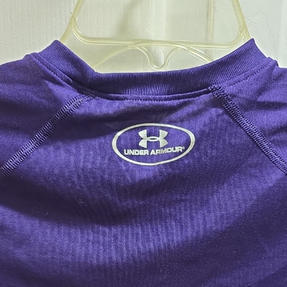Under Armour Purple and Orange Short Sleeve Tee Kid Size YMD - Picture 8 of 8